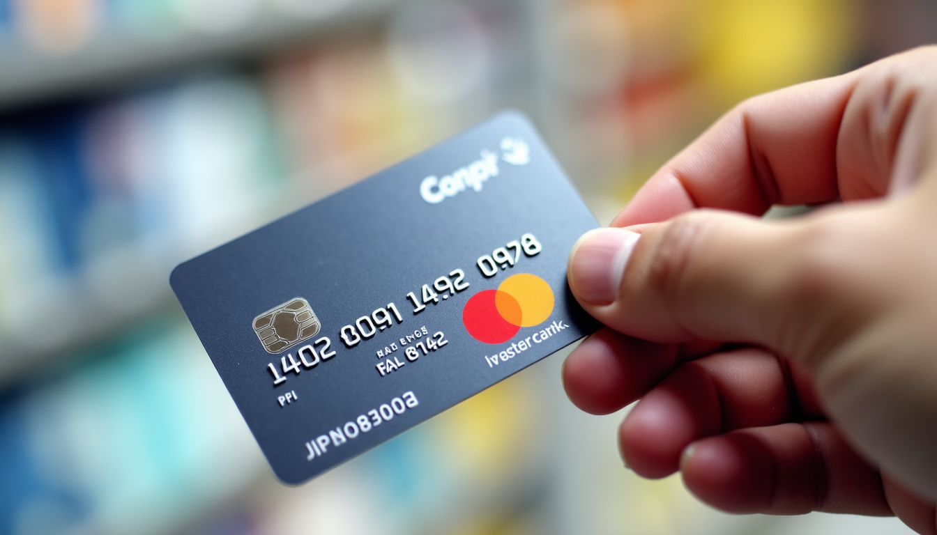 Carte Cpay Mastercard de Cetelem utilisée pour un paiement en magasin