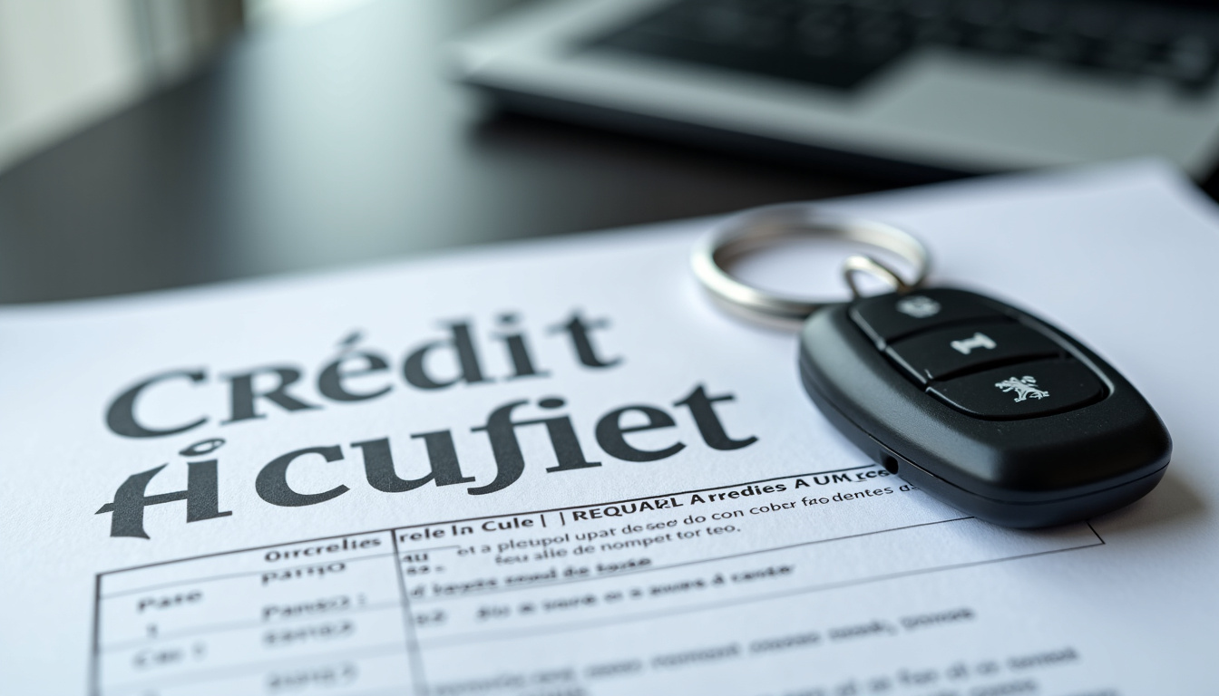 Crédit auto Peugeot en concession avec documents et clés de voiture