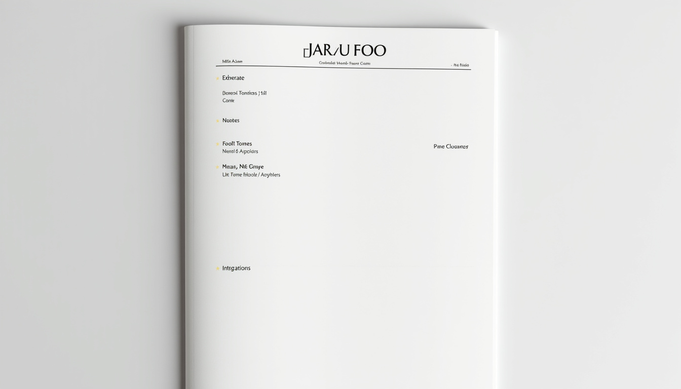 Exemple de structure de CV de type finance en 2026, montrant les sections clés et leur disposition