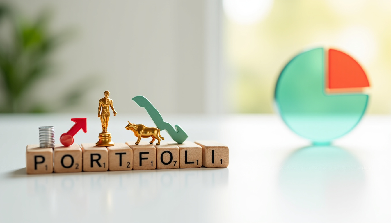 Interface de Google Finance montrant un portefeuille virtuel avec plusieurs actions et leurs variations quotidiennes