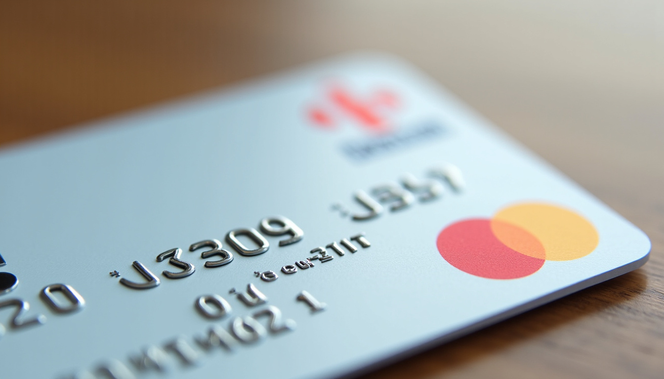 Vue rapprochée de la Carte PASS de Carrefour Banque avec indication des zones de sécurité et du logo de crédit renouvelable