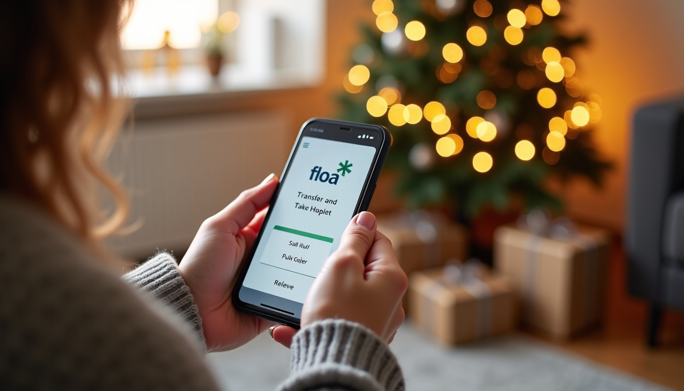 Marie recevant son virement de microcrédit Floa pour les cadeaux de Noël